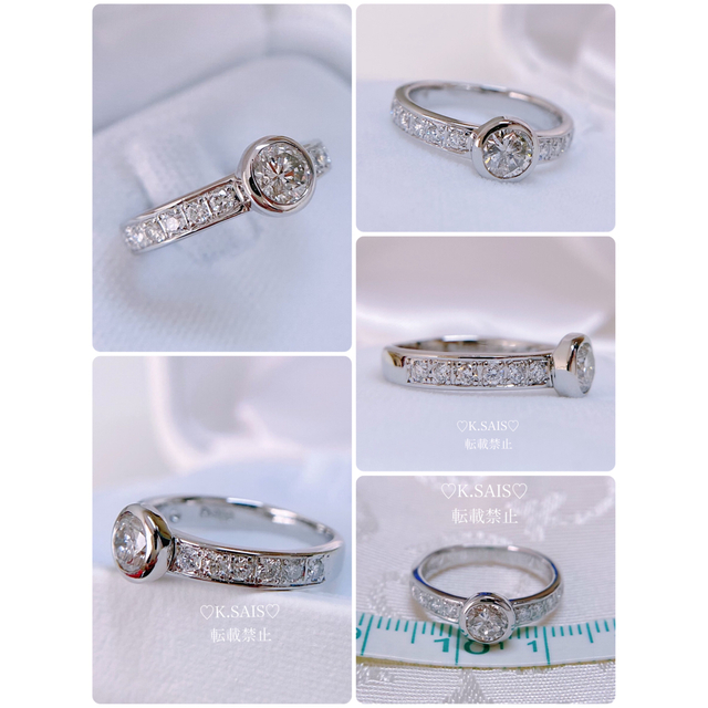 プラチナダイヤモンドリング PT900ダイヤリング ♥️ダイヤ0.782ct♥️ 8