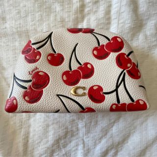 COACH ジュリエンヌ コスメティック ポーチ ウィズ チェリー プリント-