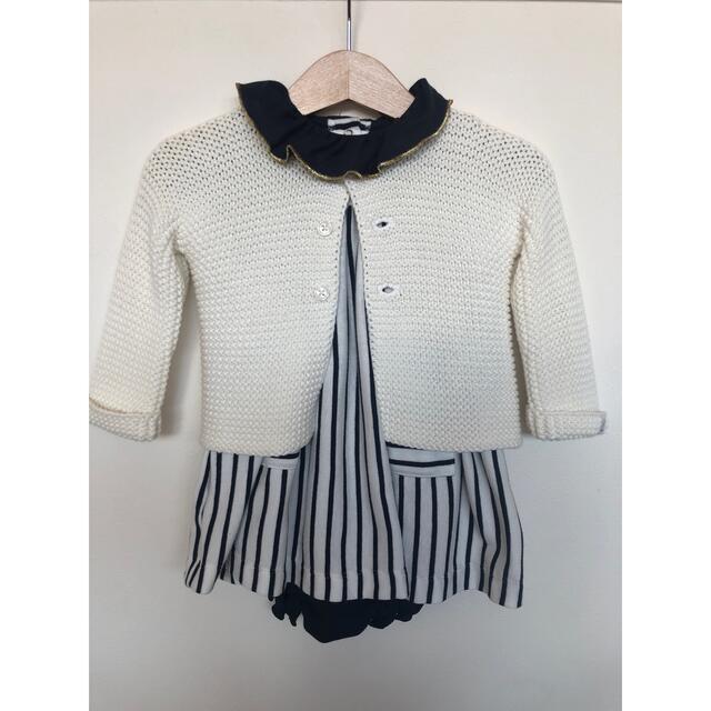 PETIT BATEAU(プチバトー)のプチバトー　ロンパース　カーディガン キッズ/ベビー/マタニティのベビー服(~85cm)(ロンパース)の商品写真