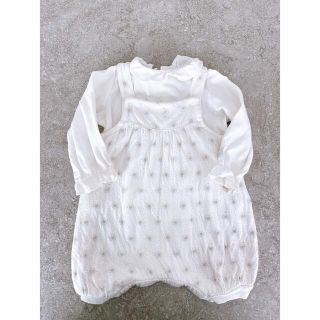 プチバトー(PETIT BATEAU)の【美品】PETIT BATEAU プチバトー　ロンパース　セット　6m 67㎝(ロンパース)