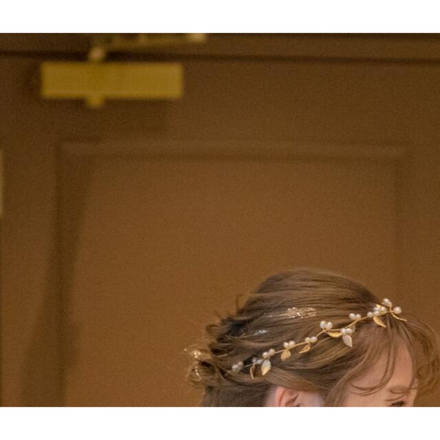 ブライダル　結婚式ヘアアクセサリー　ゴールド　 ハンドメイドのアクセサリー(ヘアアクセサリー)の商品写真