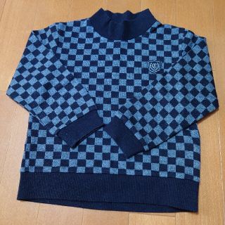 コムサイズム(COMME CA ISM)のCOMME CA ISM トレーナー ロンＴ 100A チェック グレー 黒(Tシャツ/カットソー)