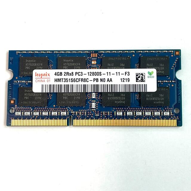 Hynix★ノート用★4GB★SO-DIMM★PC3-12800★HMT351S スマホ/家電/カメラのPC/タブレット(PCパーツ)の商品写真