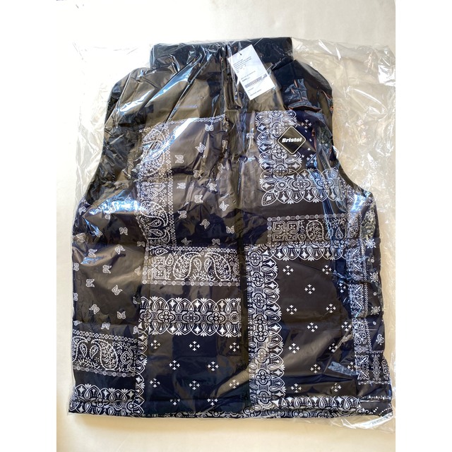 FCRB DOWN VEST NAVY BANDANA XL