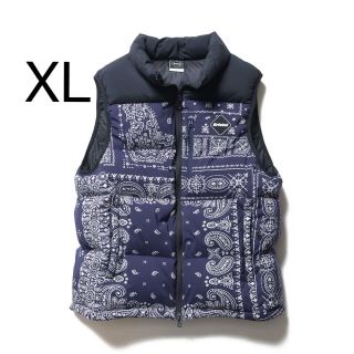 F.C.R.B. - FCRB DOWN VEST NAVY BANDANA XLの通販 by SANKS(値下げ ...