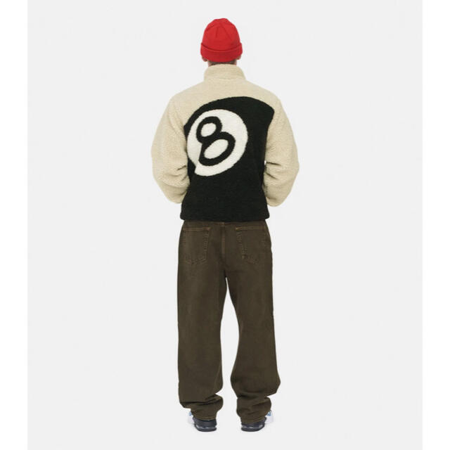 stussy 8 Ball Sherpa Jacket ボアジャケット L