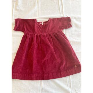 プチバトー(PETIT BATEAU)のプチバトー　ワンピース　コーデュロイ　24M(ワンピース)