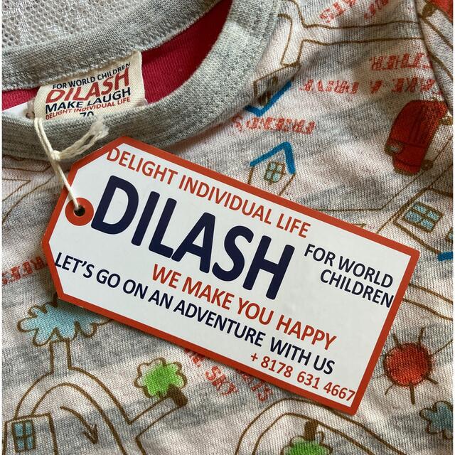 DILASH(ディラッシュ)の新品タグ付 DILASH 長袖　Tシャツ　70　ディラッシュ　ロンＴ キッズ/ベビー/マタニティのベビー服(~85cm)(Ｔシャツ)の商品写真