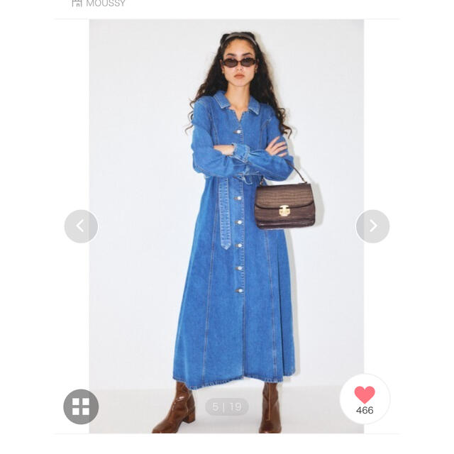 moussy(マウジー)のn様専用　MOUSSY DENIM MAXI SHIRT ドレス   レディースのワンピース(ロングワンピース/マキシワンピース)の商品写真