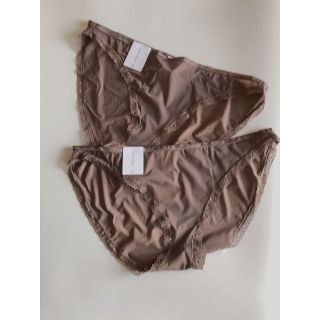 カルバンクライン(Calvin Klein)の2枚セット　XL☆Calvin klein カルバンクライン　薄生地ショーツ　茶(ショーツ)