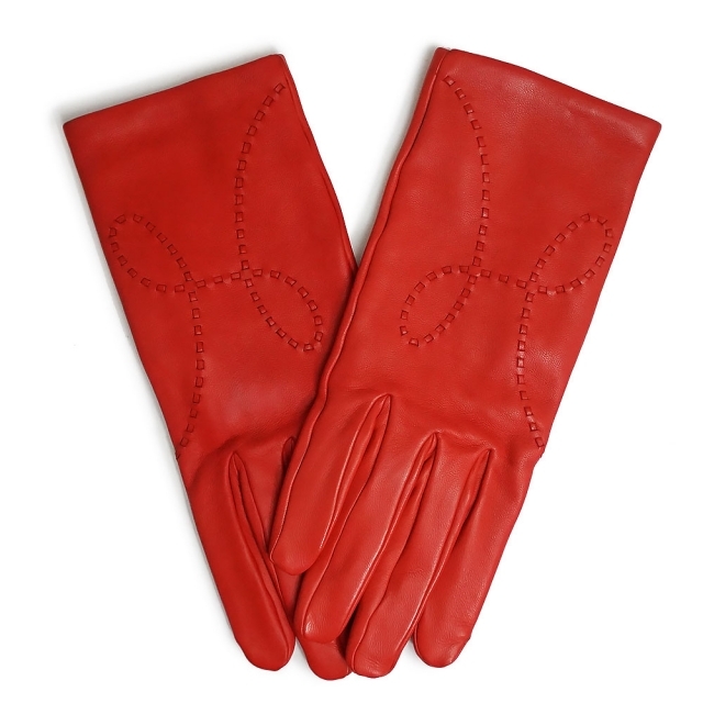 極上イタリア製 エルメス　グローブ　リスボン 手袋/アームカバー