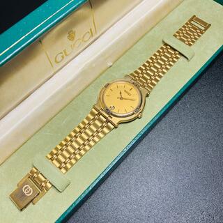 Gucci - 【良品 可動品】 グッチ 腕時計 9200M メンズ ゴールド 確実正規品
