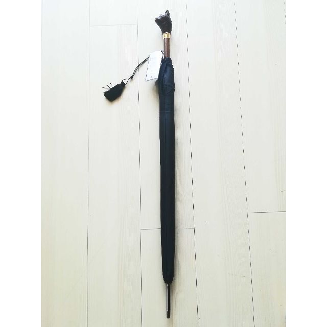 Guy de Jean 長傘 日傘/雨傘兼用 TETES ：ネコ（ブラック） レディースのファッション小物(傘)の商品写真