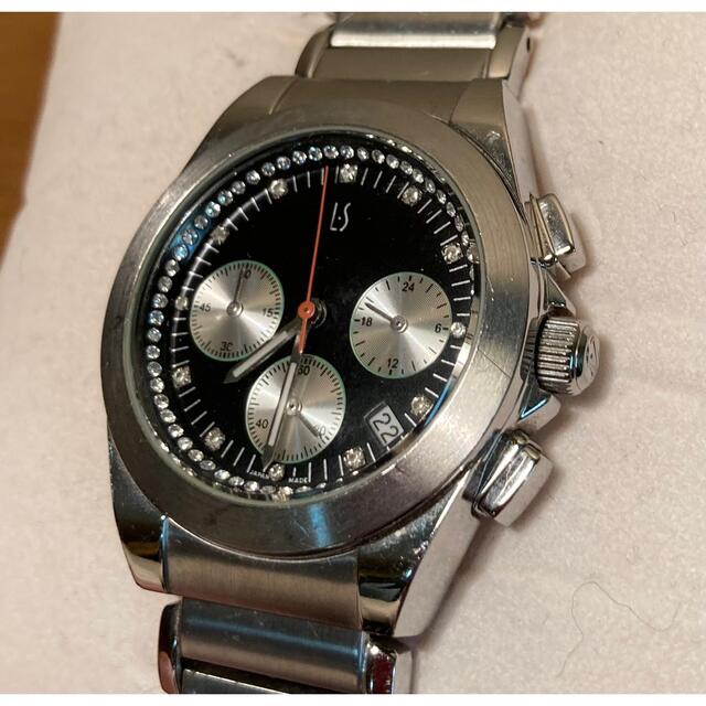 レイジースーザン 腕時計　ブラック　シルバー