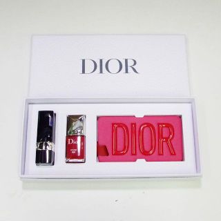 クリスチャンディオール(Christian Dior)の新品 ディオール ルージュ ネイル ラゲージ タグ セット ノベルティ(口紅)