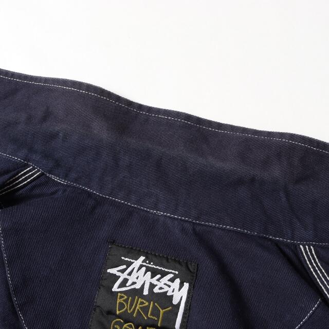 STUSSY(ステューシー)のSTUSSY ステューシー ジャケット OLD STUSSY 黒タグ ツイル ワークシャツジャケット 90s オールド ヴィンテージ ネイビー 紺 L アウター ブルゾン 【メンズ】【中古】 メンズのジャケット/アウター(その他)の商品写真