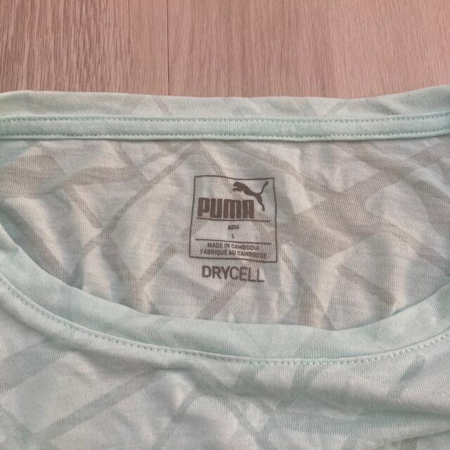 PUMA(プーマ)の再値下げ！PUMA プーマ　スポーツ用tシャツ  Ｌサイズ レディースのトップス(Tシャツ(半袖/袖なし))の商品写真