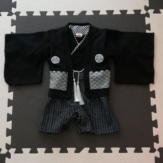 アカチャンホンポ(アカチャンホンポ)のアカチャンホンポ 袴ロンパース 男の子 黒 60サイズ(和服/着物)