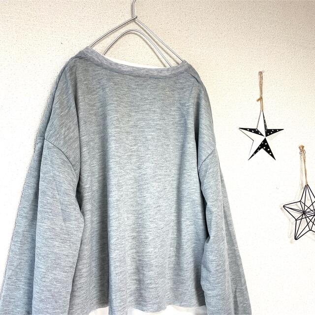 ぢみまま様専用 ❁gray❁ レイヤード トップス レディースのトップス(カットソー(長袖/七分))の商品写真