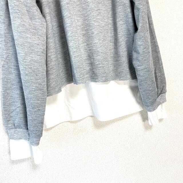 ぢみまま様専用 ❁gray❁ レイヤード トップス レディースのトップス(カットソー(長袖/七分))の商品写真