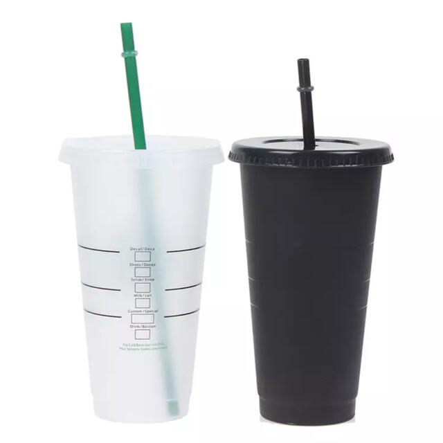 Starbucks Coffee(スターバックスコーヒー)の【新品】スタバタンブラー　クリア&ブラック　710ml  インテリア/住まい/日用品のキッチン/食器(タンブラー)の商品写真