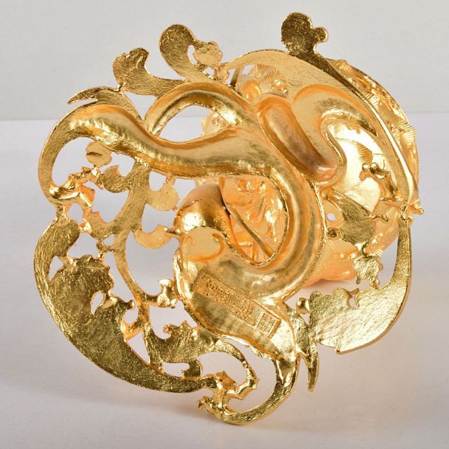 韓国 扶餘陵山里出土 百済金銅大香爐 復刻品 国立中央博物館 M