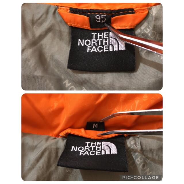 THE NORTH FACE(ザノースフェイス)のノースフェイスダウンジャケット薄手　オレンジ　メンズM  レディースXL相当 メンズのジャケット/アウター(ダウンジャケット)の商品写真