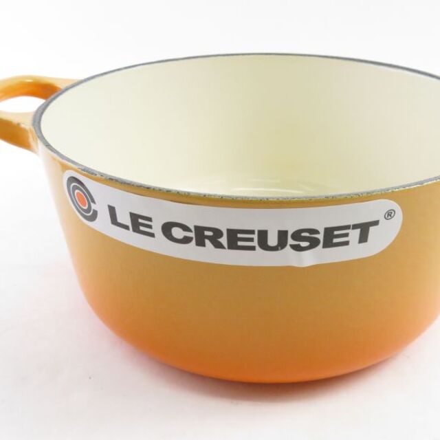 LE CREUSET - ルクルーゼ ココットロンド 両手鍋 オレンジ系 LE CREUSET - ルクルーゼ ココットロンド 両手鍋 オレンジ系