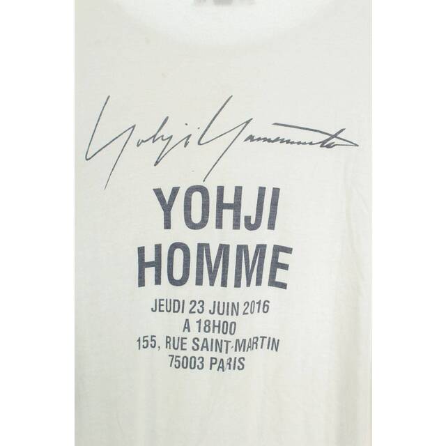 YOHJI YAMAMOTO POUR HOMME 17SSプリントTシャツ