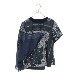 サカイ(sacai)のサカイ 19SS 19-04268 スカーフデザインペイズリーバンダナ柄Tシャツ レディース 1(Tシャツ(半袖/袖なし))