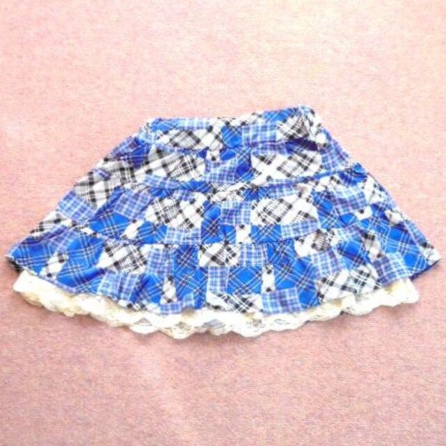 パッチワークチェック♡スカート レディースのスカート(ミニスカート)の商品写真