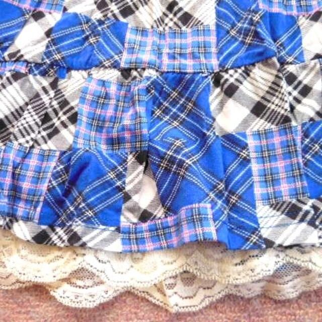 パッチワークチェック♡スカート レディースのスカート(ミニスカート)の商品写真
