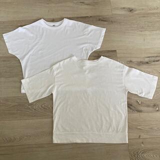 ムジルシリョウヒン(MUJI (無印良品))のレディース　Tシャツ　白　2枚セット　無印　ユニクロ(Tシャツ(半袖/袖なし))