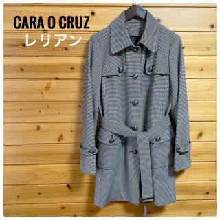 レリアン(leilian)のCARA O CRUZ レリアン ハーフコート 千鳥格子 size11 (L位)(テーラードジャケット)