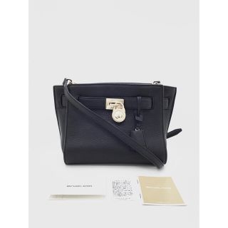 マイケルコース(Michael Kors)の良品　マイケルコース ハミルトン レザー ショルダー バッグ 　黒(ショルダーバッグ)