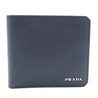 PRADA - プラダ  二つ折り財布  財布 2M0738  ネイビー