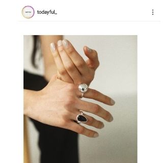 トゥデイフル(TODAYFUL)の【美品】TODAYFUL ボリュームボールリング 指輪 トゥデイフルアクセサリー(リング(指輪))