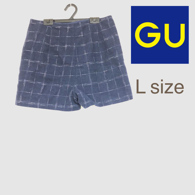 GU(ジーユー)のジーユー　GU  チェック　ネイビー　ショートパンツ　 レディースのパンツ(ショートパンツ)の商品写真