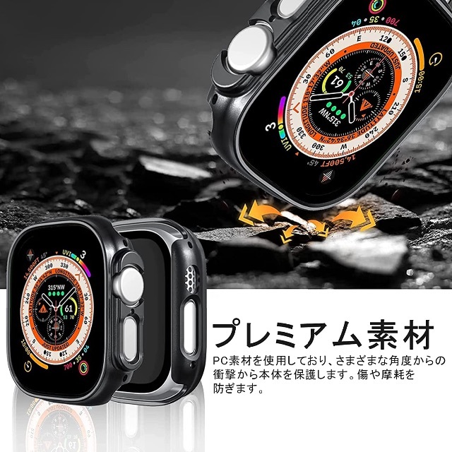 Apple Watch Ultra 49mm ケース PC素材 衝撃吸収 簡易着の通販 by カテリーナ's shop｜ラクマ