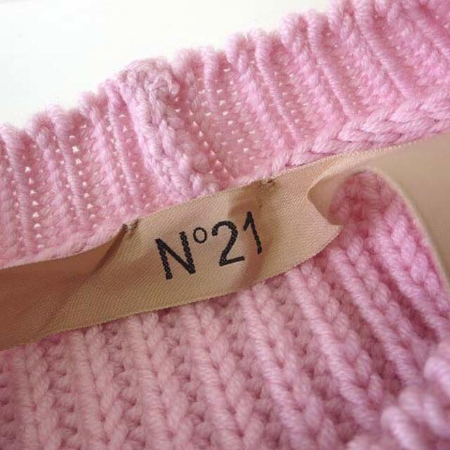 ヌメロヴェントゥーノ N°21 21AW ニット セーター ビジューM40ピンク