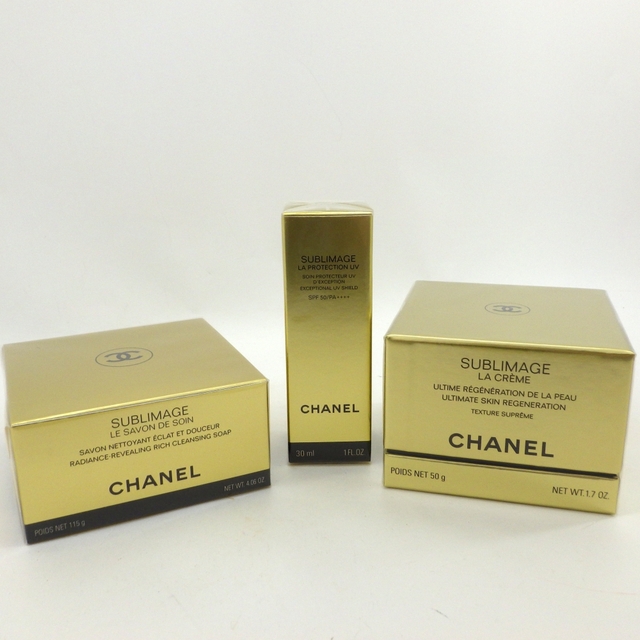 【値下げ】CHANEL シャネル サブリマージュ シリーズ コスメ 3点セット ラプロテクシオン・サヴォンネトワイヤン・ラクレームN 【送料無料】