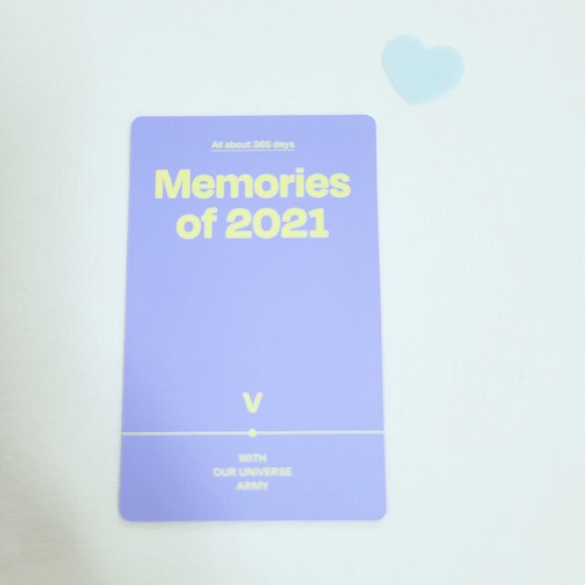 【公式】トレカ　memories テヒョン 1