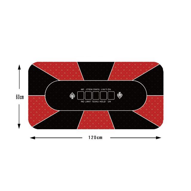 ポーカーマット　ラバーフォームカジノマット　120×60cm レッド エンタメ/ホビーのテーブルゲーム/ホビー(トランプ/UNO)の商品写真