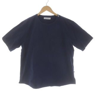 ヘッドポータープラス(HEAD PORTER +PLUS)のヘッドポータープラス Tシャツ カットソー Uネック 半袖 肩ジップ M 紺(Tシャツ/カットソー(半袖/袖なし))