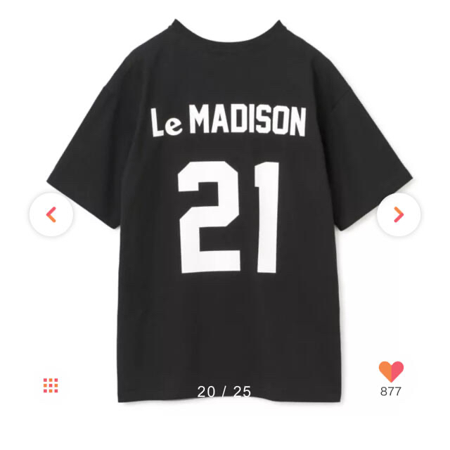 MADISONBLUE(マディソンブルー)のMADISONBLUE NUMBERING TEE M ブラック メンズのトップス(Tシャツ/カットソー(半袖/袖なし))の商品写真