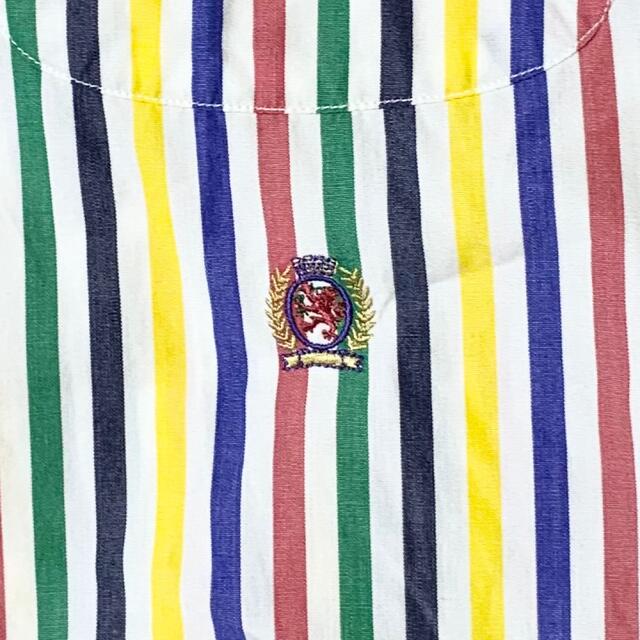 TOMMY HILFIGER(トミーヒルフィガー)のTommyHilfiger(USA)ビンテージクレイジーストライプシャツ90's メンズのトップス(シャツ)の商品写真