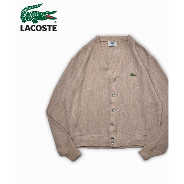 70s〜80s IZOD LACOSTE ラコステ 青ワニ ニット カーディガン