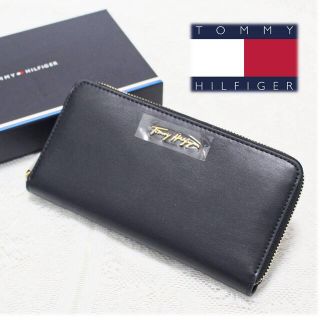 トミーヒルフィガー(TOMMY HILFIGER)の《トミーヒルフィガー》箱付新品 ラウンドファスナー式 レザー長財布 男女兼用(財布)