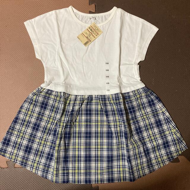 MUJI (無印良品)(ムジルシリョウヒン)のキッズ　ワンピース　半袖 キッズ/ベビー/マタニティのキッズ服女の子用(90cm~)(ワンピース)の商品写真