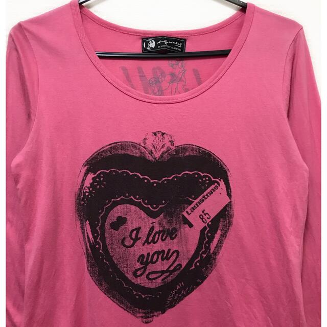 HYSTERIC GLAMOUR(ヒステリックグラマー)のヒステリックグラマー【美品】heart（i love you）プリント トップス レディースのトップス(カットソー(長袖/七分))の商品写真